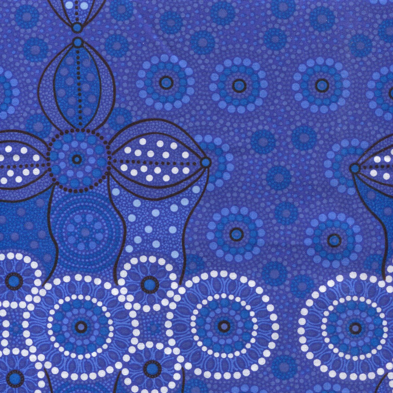 Campsite Blue - 1/2 yard - #1652D