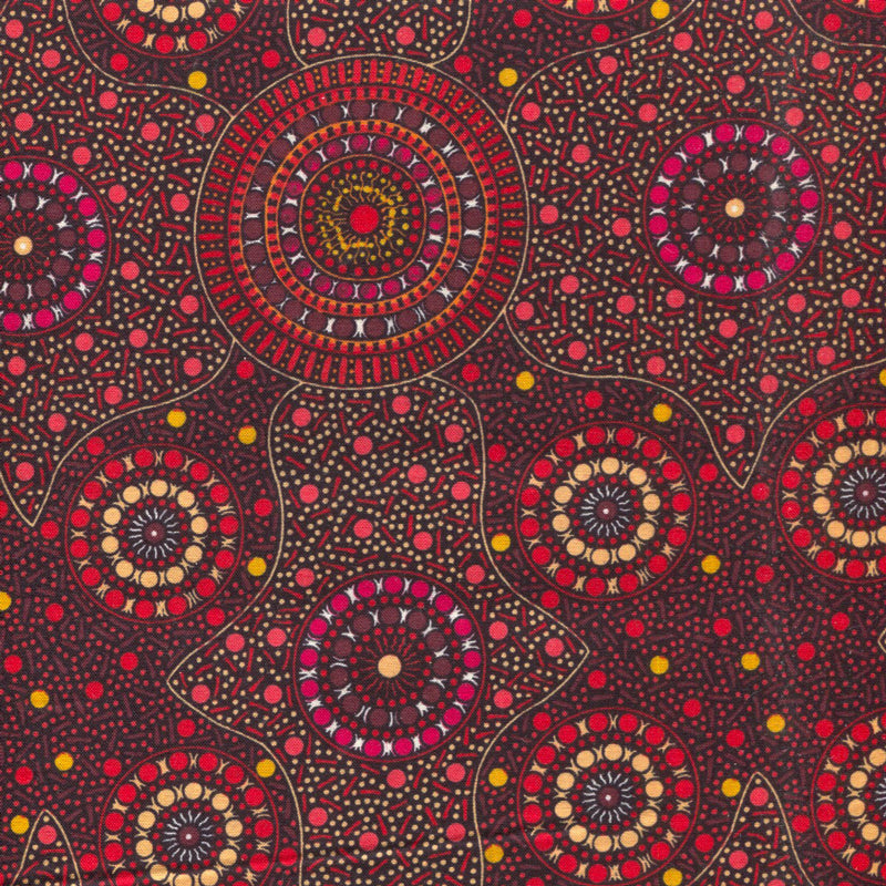 Waterhole and Riverbed Flame Orange - 1/2 yard - #1654D