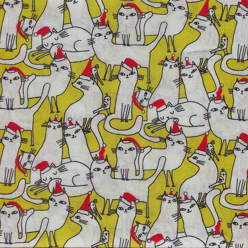 Meowy Christmas - 1/2 yard - #854A